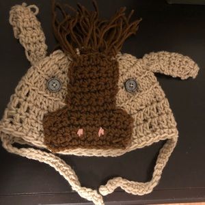Crocheted Cow Hat